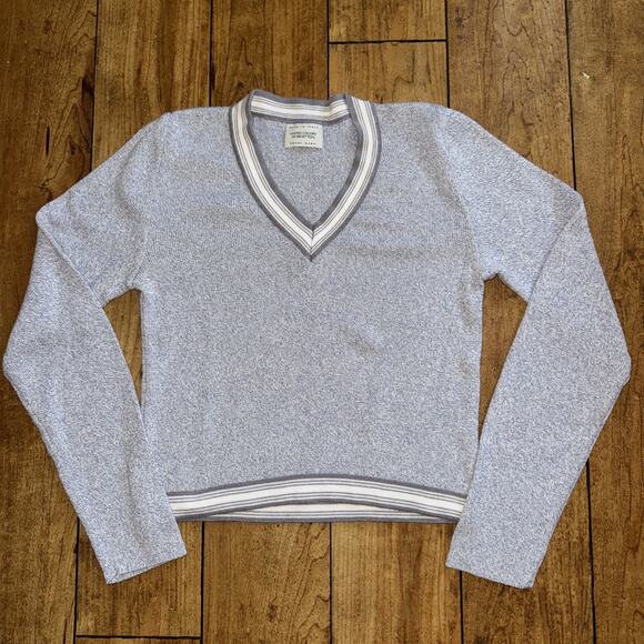 United Colors Of Benetton Tops - United Colors Of Benetton V Neck Shirt Blue XS 14x16